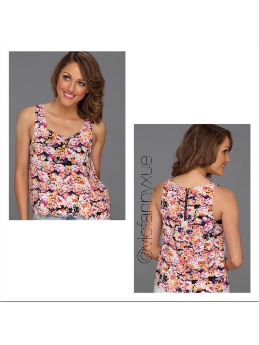 MINKPINK floral crop top xs